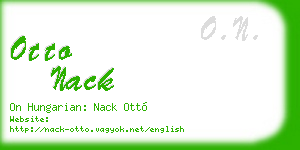 otto nack business card
